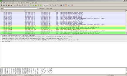 wireshark3 המסך המרכזי של Wireshark