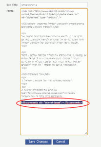 הדבקת קוד